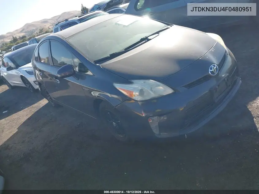 TOYOTA PRIUS 2015, VIN JTDKN3DU4F0480951
