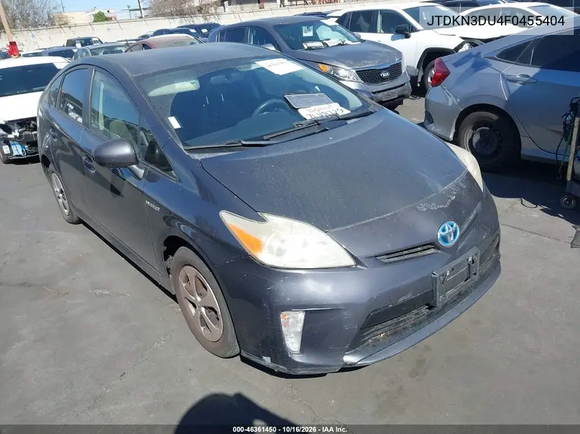 TOYOTA PRIUS 2015, VIN JTDKN3DU4F0455404