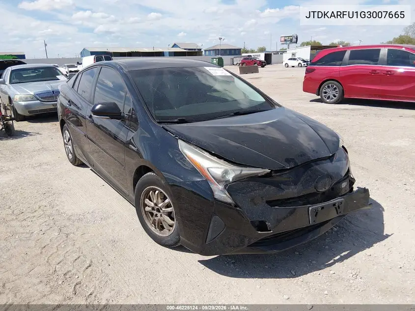 TOYOTA PRIUS 2016, VIN JTDKARFU1G3007665