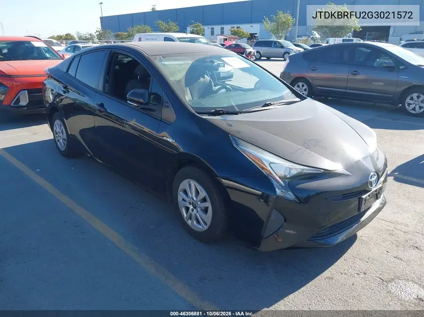 TOYOTA PRIUS 2016, VIN JTDKBRFU2G3021572