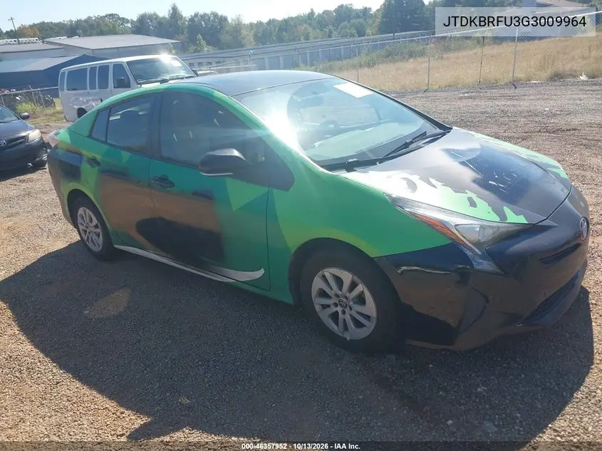 TOYOTA PRIUS 2016, VIN JTDKBRFU3G3009964