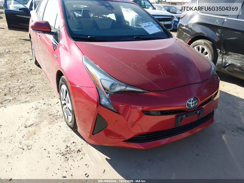 TOYOTA PRIUS 2016, VIN JTDKARFU6G3504369