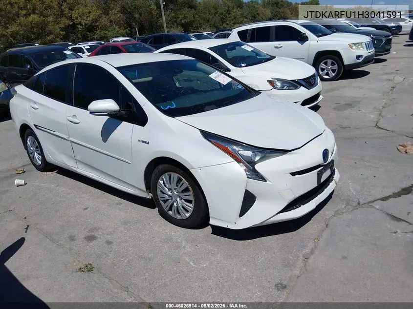 TOYOTA PRIUS 2017, VIN JTDKARFU1H3041591