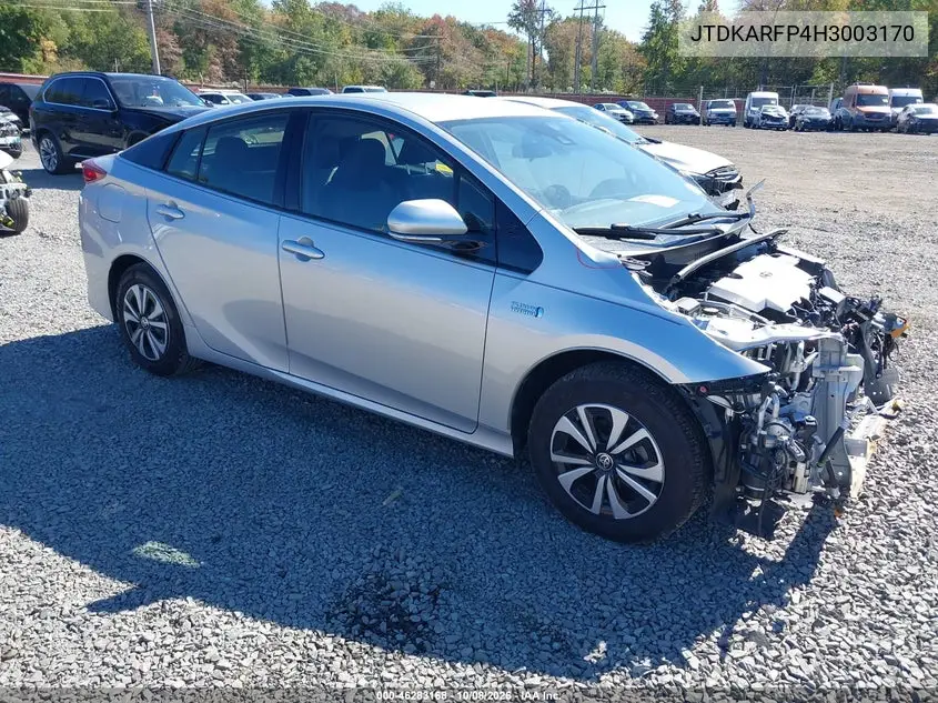 TOYOTA PRIUS 2017, VIN JTDKARFP4H3003170