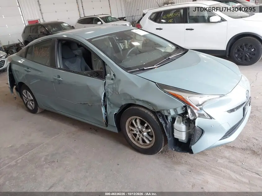 TOYOTA PRIUS 2017, VIN JTDKBRFU7H3040295