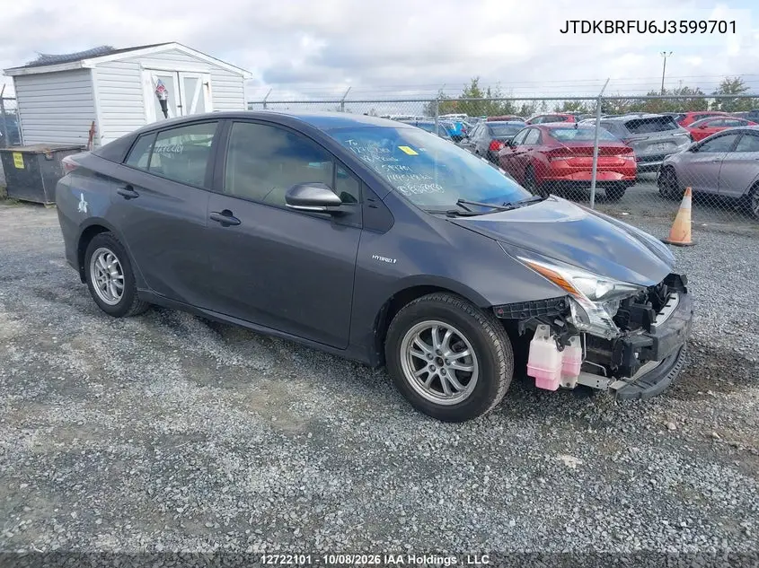 TOYOTA PRIUS 2018, VIN JTDKBRFU6J3599701