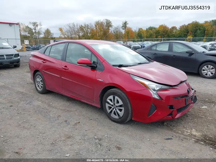 TOYOTA PRIUS 2018, VIN JTDKARFU0J3554319