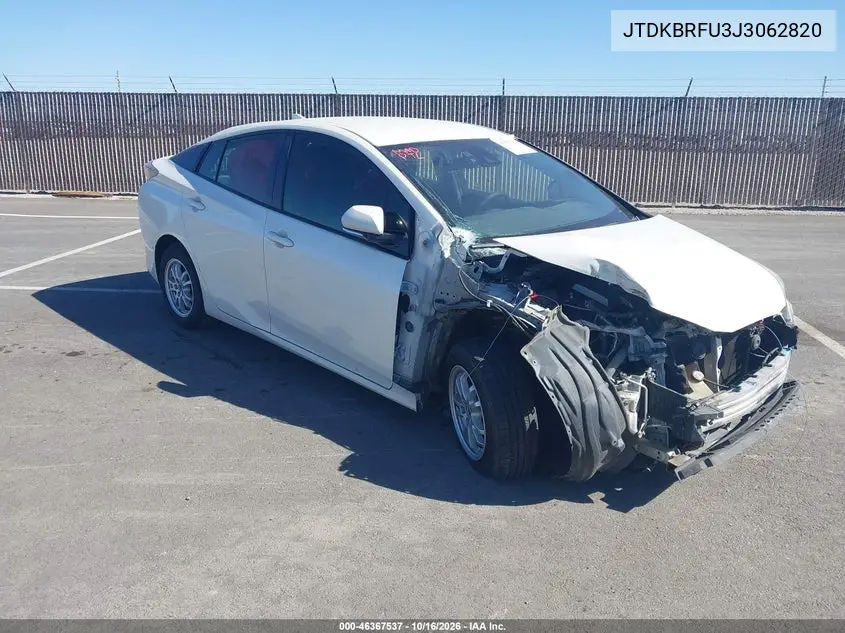 TOYOTA PRIUS 2018, VIN JTDKBRFU3J3062820