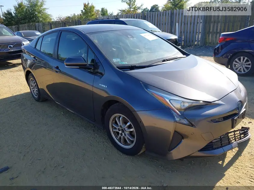 TOYOTA PRIUS 2018, VIN JTDKBRFU5J3582906