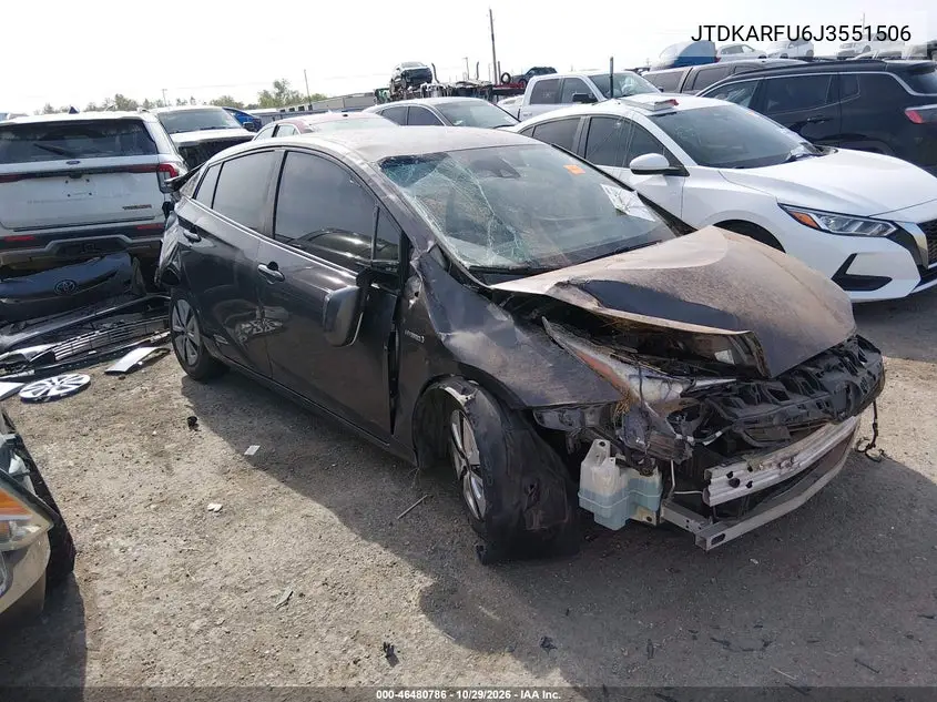 TOYOTA PRIUS 2018, VIN JTDKARFU6J3551506