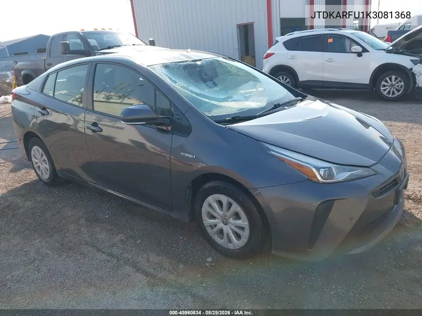 TOYOTA PRIUS 2019, VIN JTDKARFU3K3076379