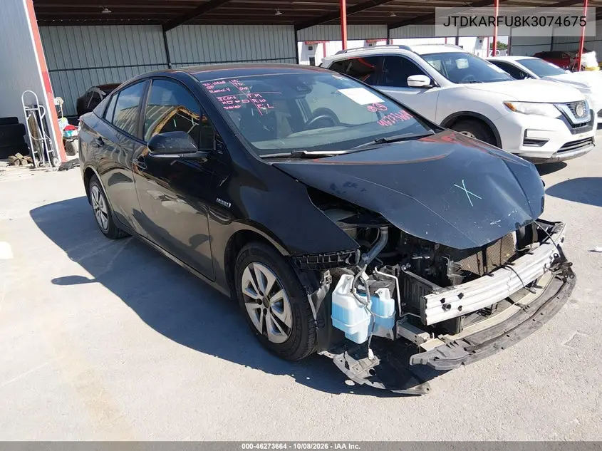 TOYOTA PRIUS 2019, VIN JTDKARFU8K3074675