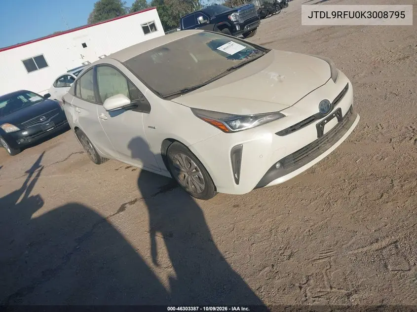 TOYOTA PRIUS 2019, VIN JTDL9RFU0K3008795