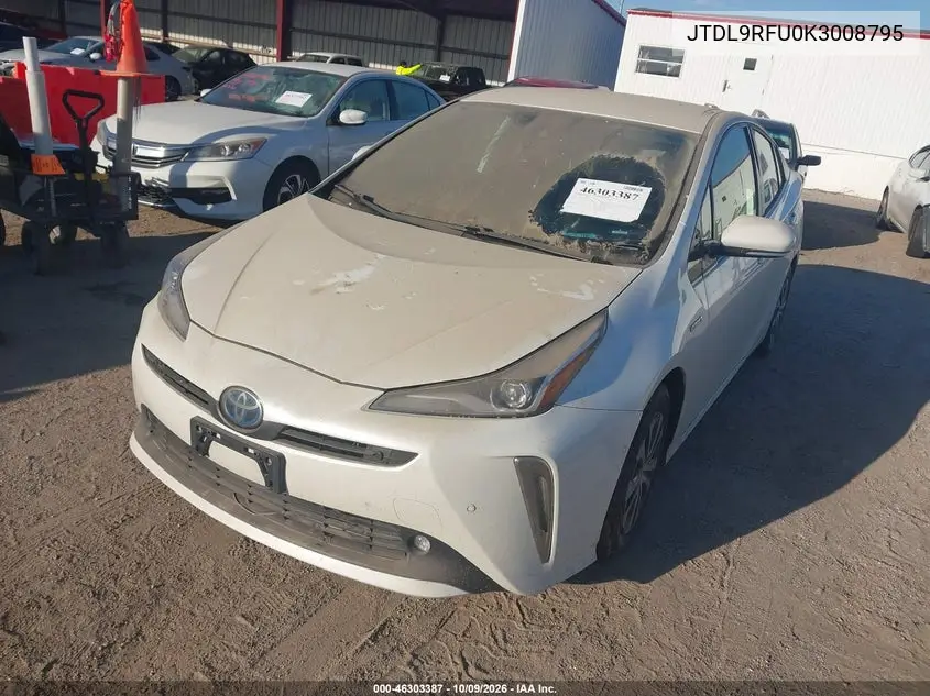 2019 TOYOTA PRIUS VIN JTDL9RFU0K3008795 — фото 2