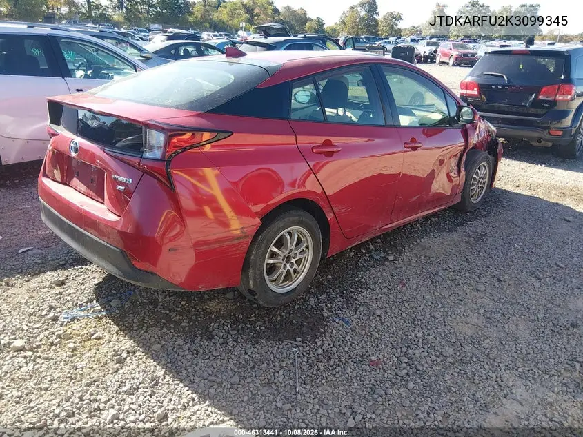 2019 TOYOTA PRIUS VIN JTDKARFU2K3099345 — фото 4