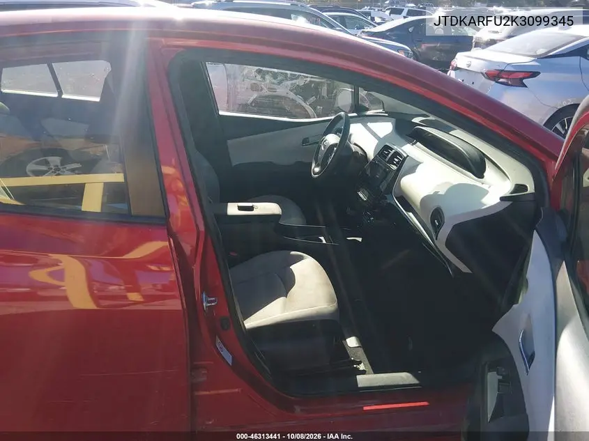 2019 TOYOTA PRIUS VIN JTDKARFU2K3099345 — фото 5