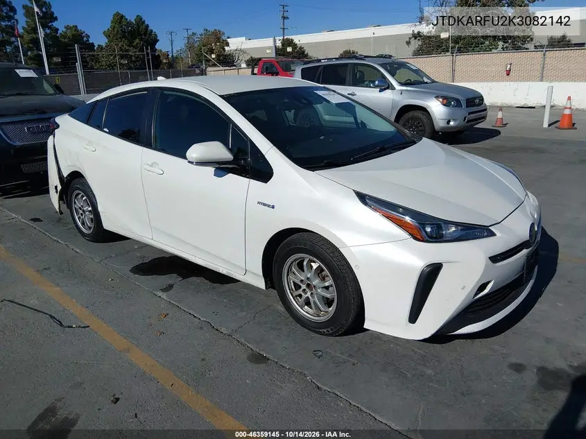 TOYOTA PRIUS 2019, VIN JTDKARFU2K3082142