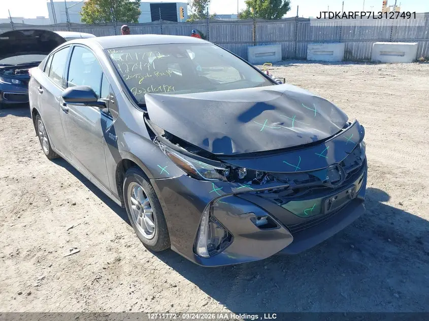 TOYOTA PRIUS 2020, VIN JTDKARFP7L3127491