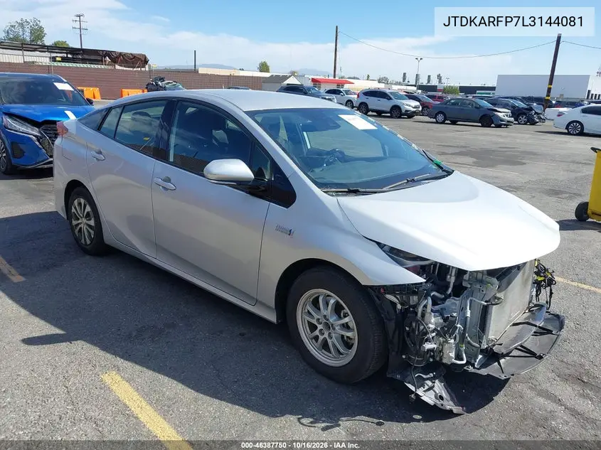 TOYOTA PRIUS 2020, VIN JTDKARFP7L3144081