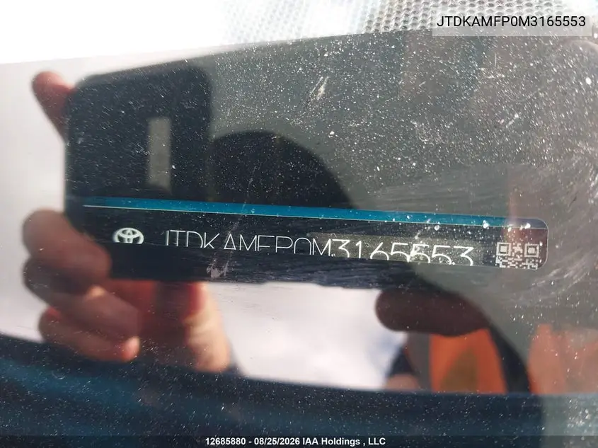 2021 TOYOTA PRIUS VIN JTDKAMFP0M3165553 — фото 18