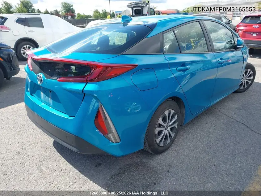 2021 TOYOTA PRIUS VIN JTDKAMFP0M3165553 — фото 4