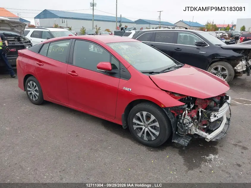TOYOTA PRIUS 2021, VIN JTDKAMFP9M3183081