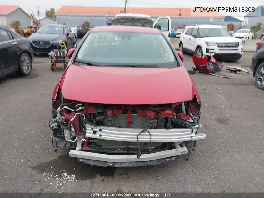 2021 TOYOTA PRIUS VIN JTDKAMFP9M3183081 — фото 12