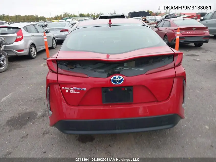 2021 TOYOTA PRIUS VIN JTDKAMFP9M3183081 — фото 16