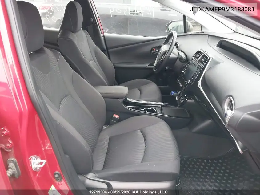 2021 TOYOTA PRIUS VIN JTDKAMFP9M3183081 — фото 5