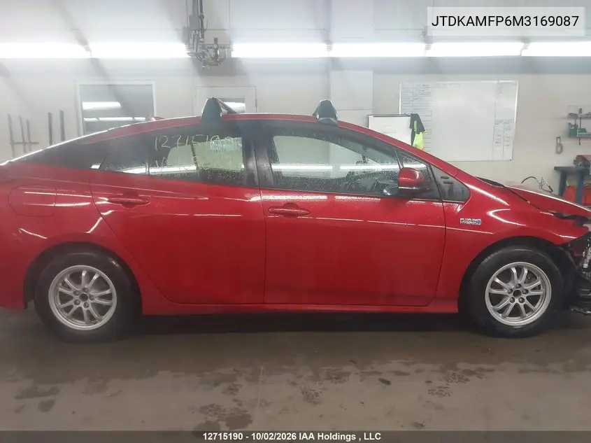 2021 TOYOTA PRIUS VIN JTDKAMFP6M3169087 — фото 14