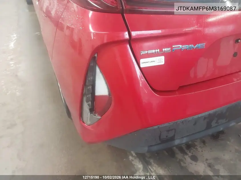 2021 TOYOTA PRIUS VIN JTDKAMFP6M3169087 — фото 22