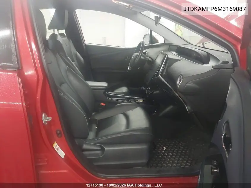 2021 TOYOTA PRIUS VIN JTDKAMFP6M3169087 — фото 5