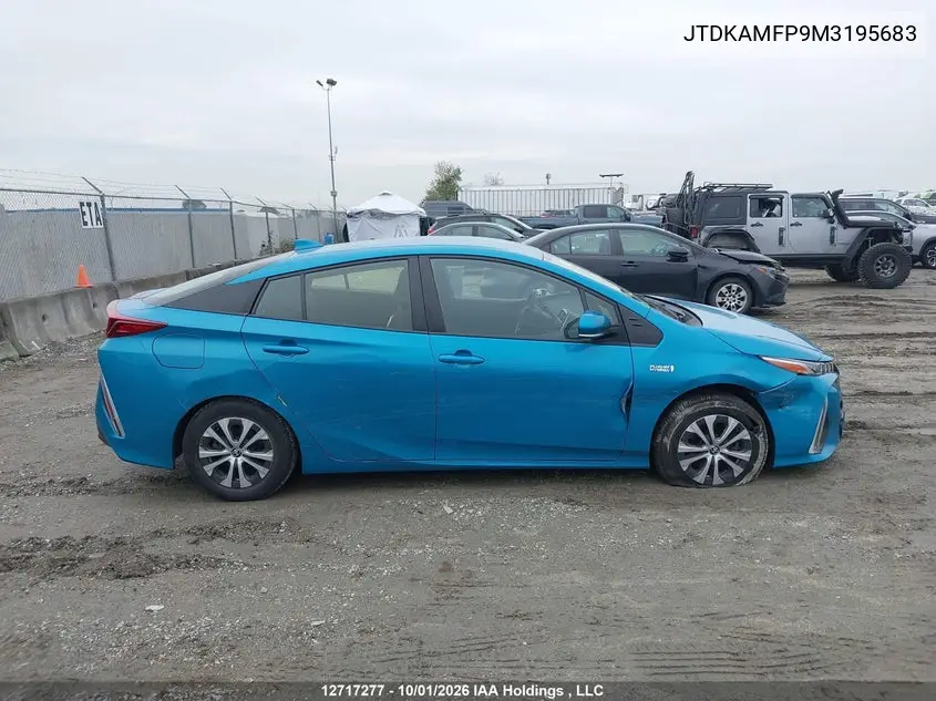 2021 TOYOTA PRIUS VIN JTDKAMFP9M3195683 — фото 13