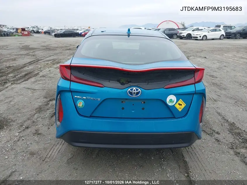 2021 TOYOTA PRIUS VIN JTDKAMFP9M3195683 — фото 16
