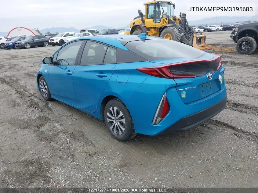 2021 TOYOTA PRIUS VIN JTDKAMFP9M3195683 — фото 3