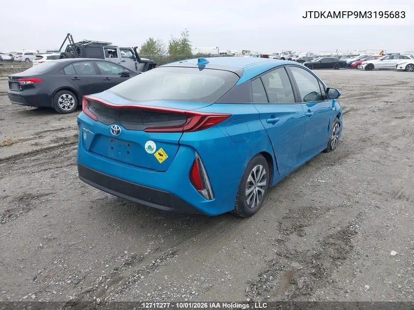 2021 TOYOTA PRIUS VIN JTDKAMFP9M3195683 — фото 4