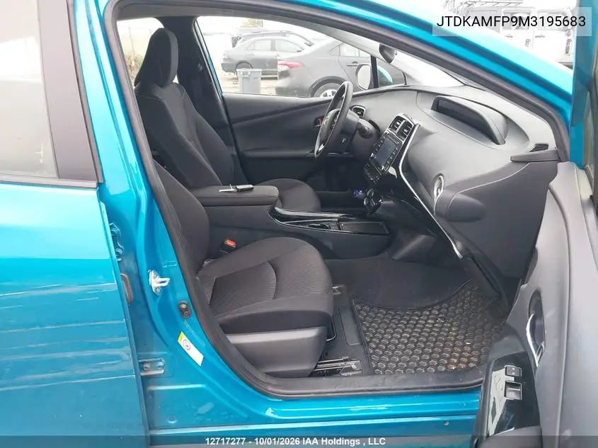 2021 TOYOTA PRIUS VIN JTDKAMFP9M3195683 — фото 5