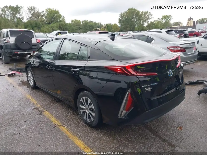 2021 TOYOTA PRIUS VIN JTDKAMFP2M3172536 — фото 3