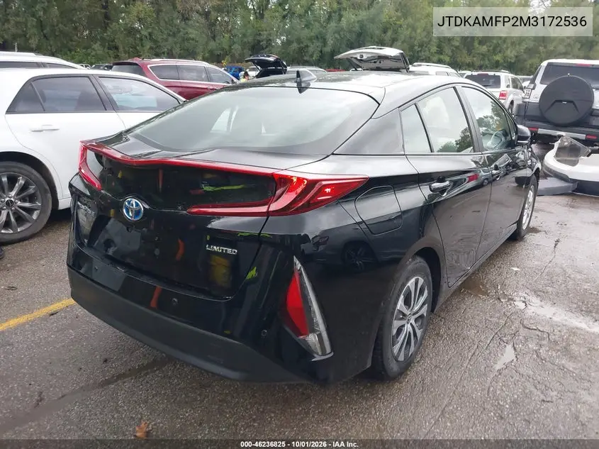 2021 TOYOTA PRIUS VIN JTDKAMFP2M3172536 — фото 4