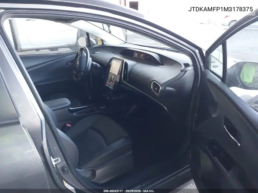 2021 TOYOTA PRIUS VIN JTDKAMFP1M3178375 — фото 5