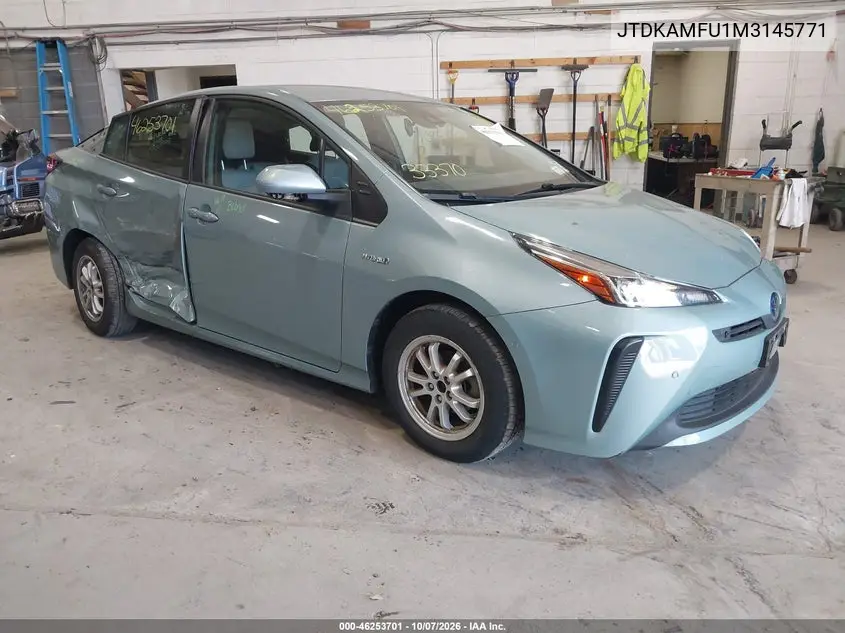 TOYOTA PRIUS 2021, VIN JTDKAMFU1M3145771