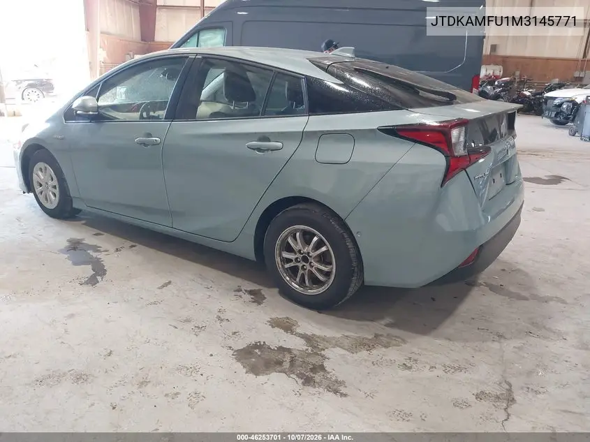 2021 TOYOTA PRIUS VIN JTDKAMFU1M3145771 — фото 3