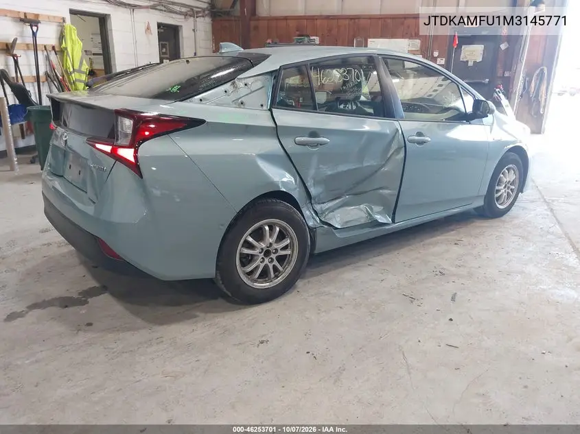 2021 TOYOTA PRIUS VIN JTDKAMFU1M3145771 — фото 4