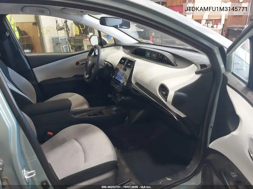 2021 TOYOTA PRIUS VIN JTDKAMFU1M3145771 — фото 5