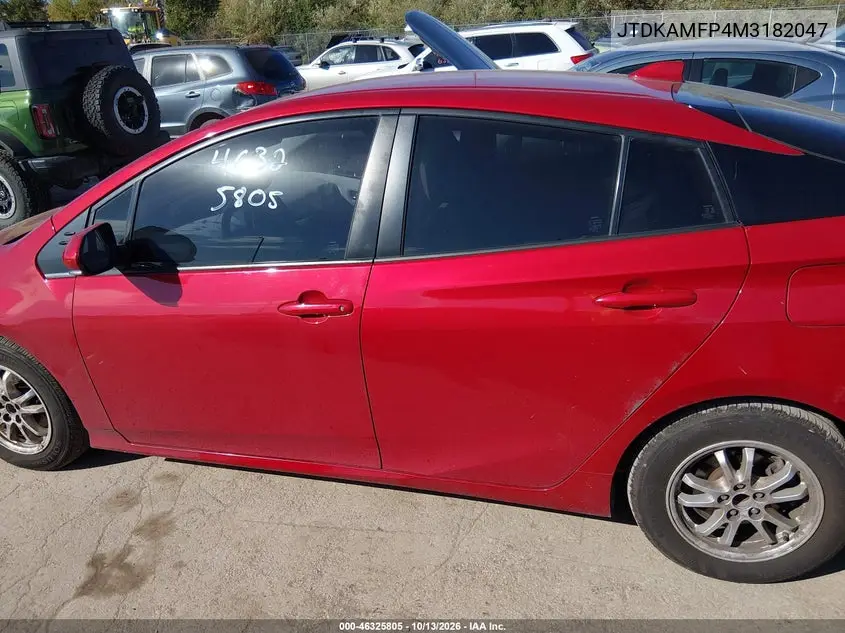2021 TOYOTA PRIUS VIN JTDKAMFP4M3182047 — фото 15