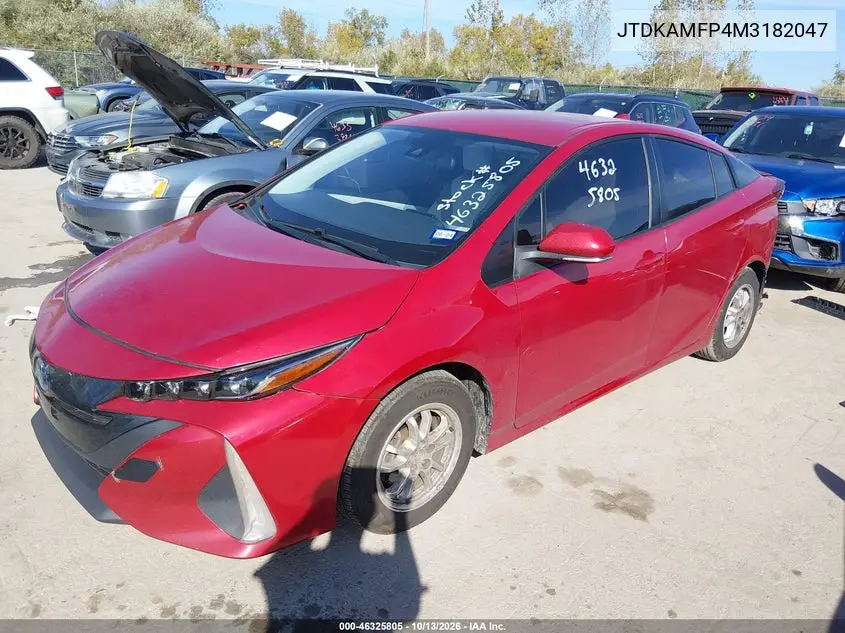 2021 TOYOTA PRIUS VIN JTDKAMFP4M3182047 — фото 2