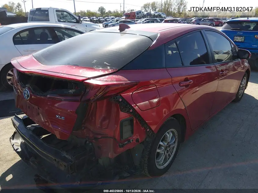 2021 TOYOTA PRIUS VIN JTDKAMFP4M3182047 — фото 4