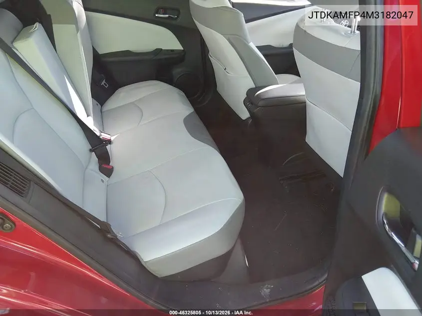2021 TOYOTA PRIUS VIN JTDKAMFP4M3182047 — фото 8