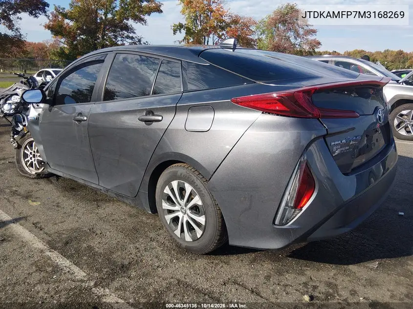 2021 TOYOTA PRIUS VIN JTDKAMFP7M3168269 — фото 3