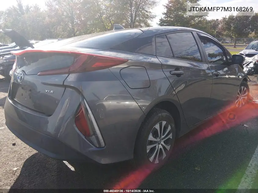 2021 TOYOTA PRIUS VIN JTDKAMFP7M3168269 — фото 4